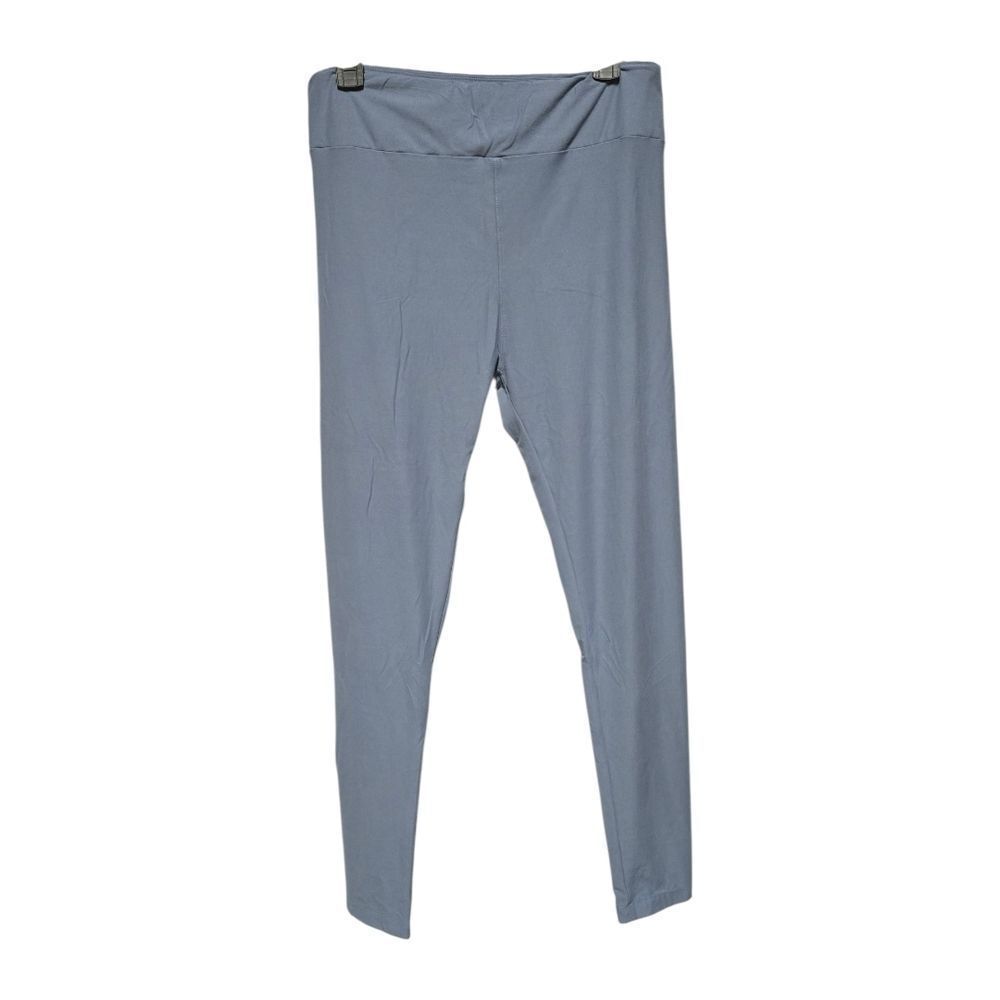 LuLaRoe Tall & Curvy Solid Slate Blue Leggings Buttery Soft High Waist TC 12–22